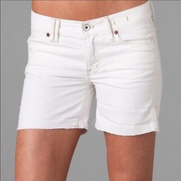 Madewell White Denim Cut-Off Jean Shorts Size 26 - Picture 1 of 6